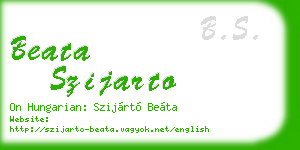 beata szijarto business card